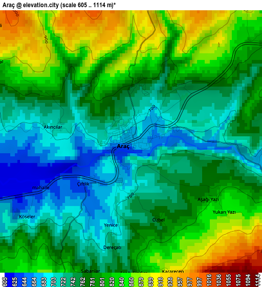 Araç elevation map