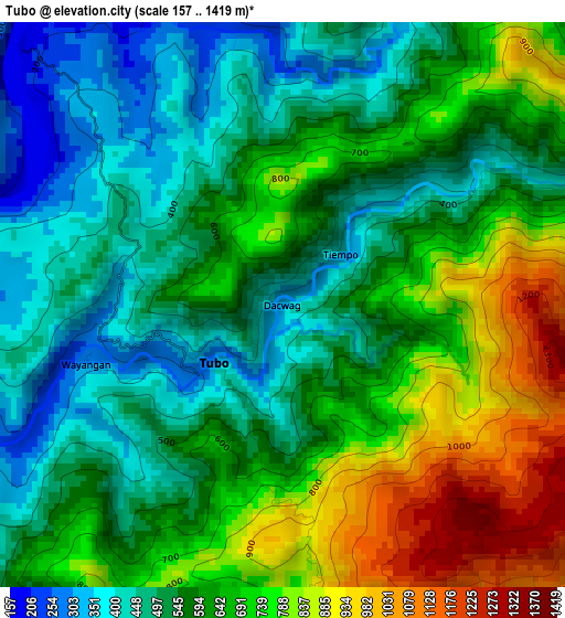 Tubo elevation map