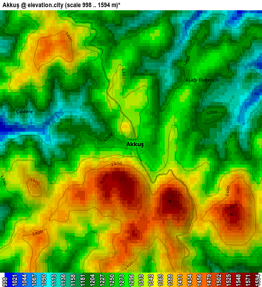 Akkuş elevation map