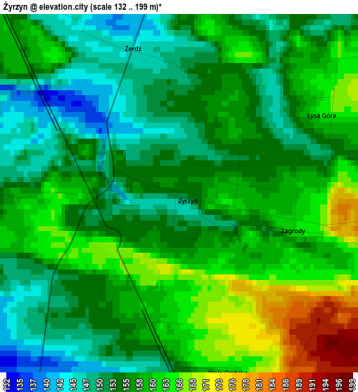 Żyrzyn elevation map