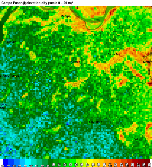 Cempa Pasar elevation map