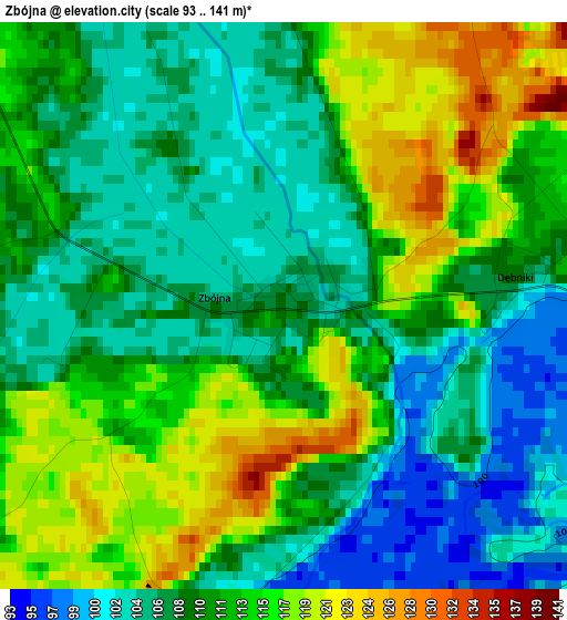 Zbójna elevation map