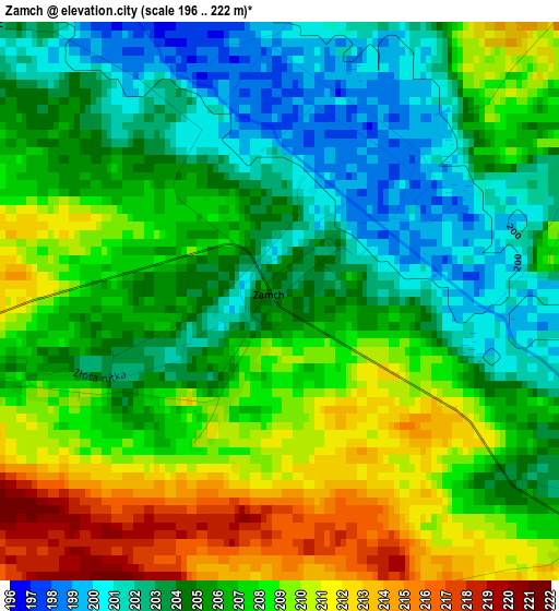 Zamch elevation map