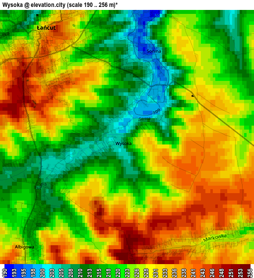 Wysoka elevation map