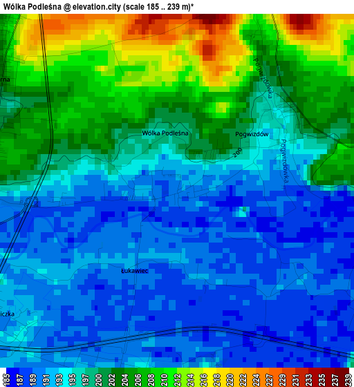 Wólka Podleśna elevation map