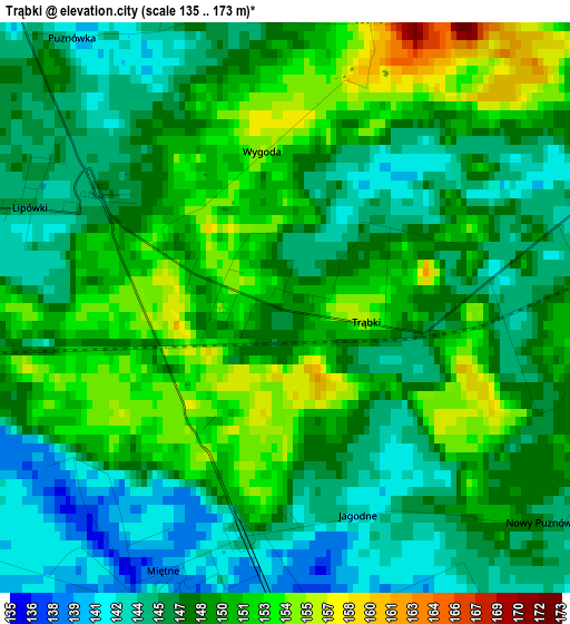 Trąbki elevation map