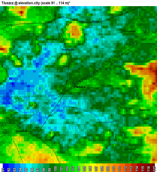 Tłuszcz elevation map