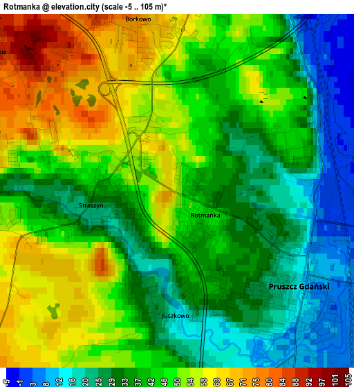 Rotmanka elevation map