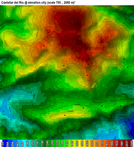 Castellar del Riu elevation map