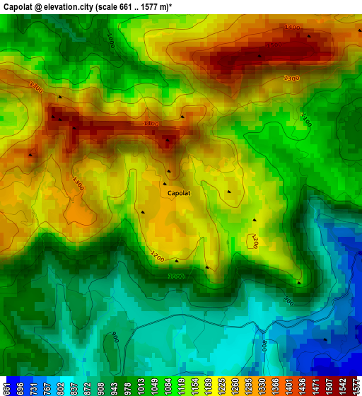 Capolat elevation map