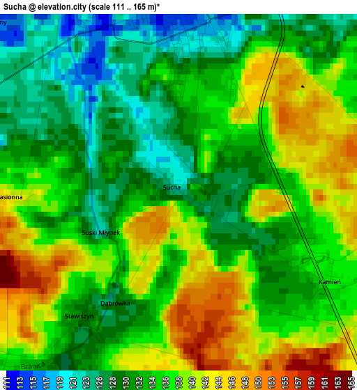 Sucha elevation map