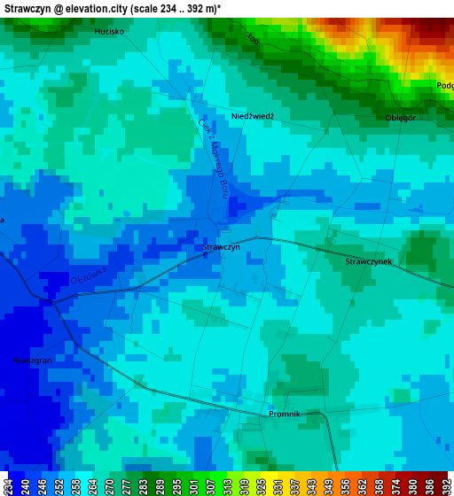 Strawczyn elevation map