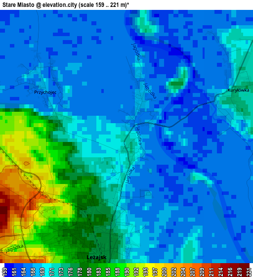 Stare Miasto elevation map