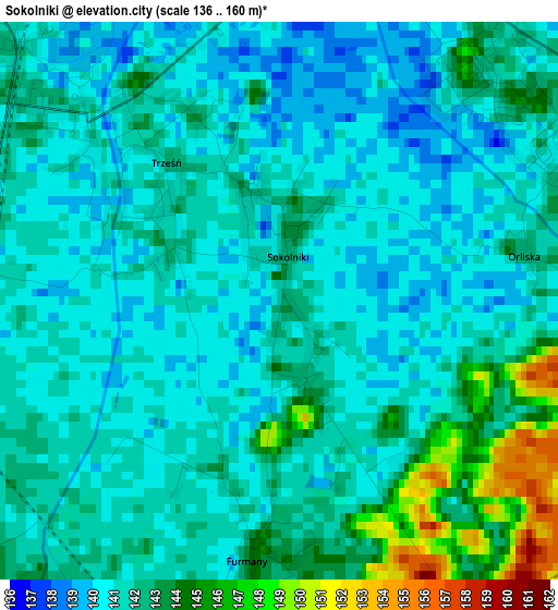 Sokolniki elevation map