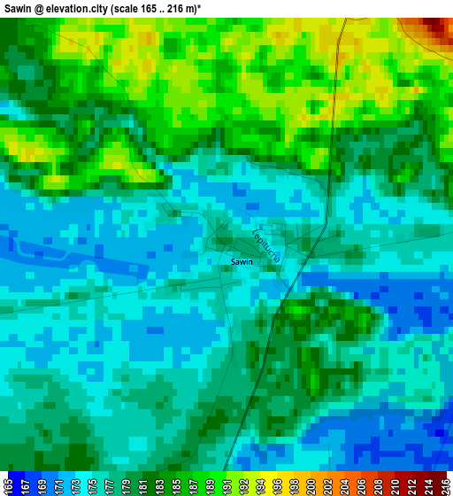 Sawin elevation map