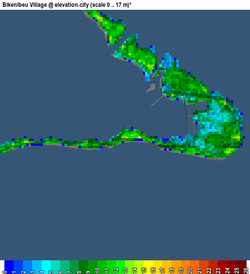 Bikenibeu Village elevation map