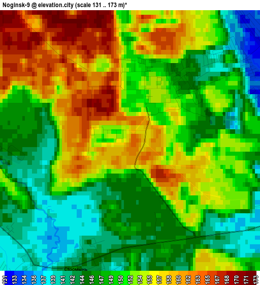 Noginsk-9 elevation map