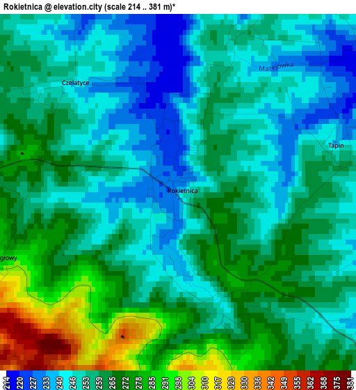 Rokietnica elevation map