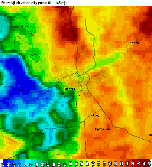 Reszel elevation map