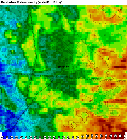 Rembertów elevation map