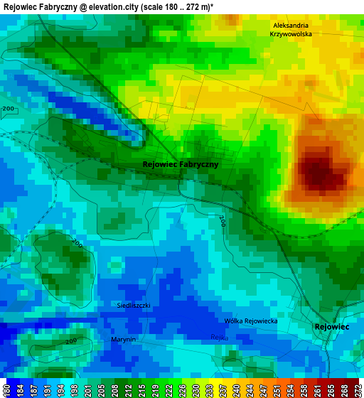 Rejowiec Fabryczny elevation map