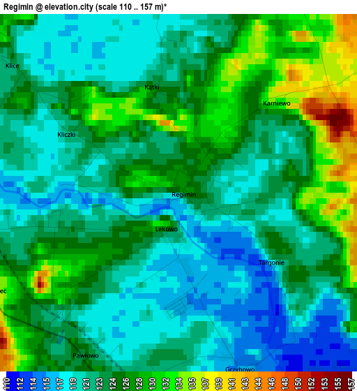 Regimin elevation map