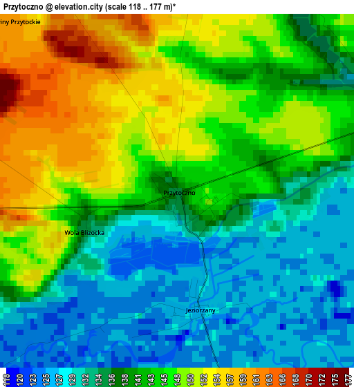 Przytoczno elevation map