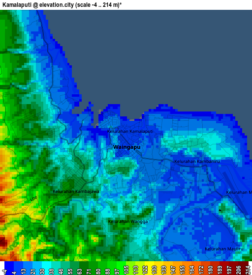 Kamalaputi elevation map