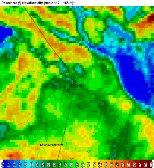 Pozezdrze elevation map