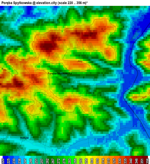 Poręba Spytkowska elevation map