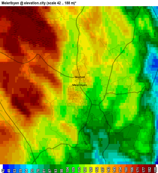 Meieribyen elevation map