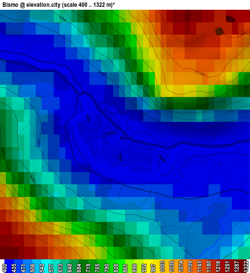 Bismo elevation map