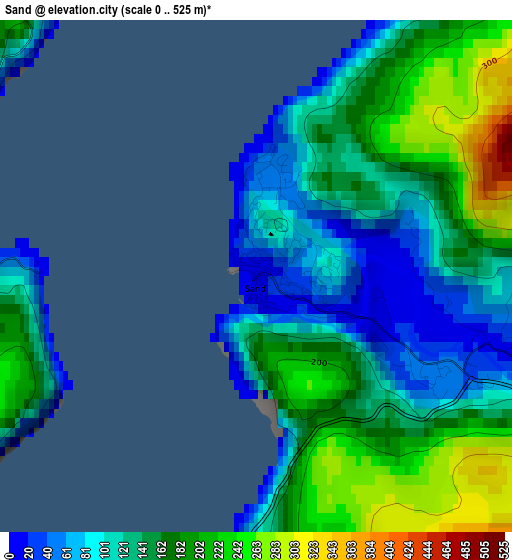 Sand elevation map