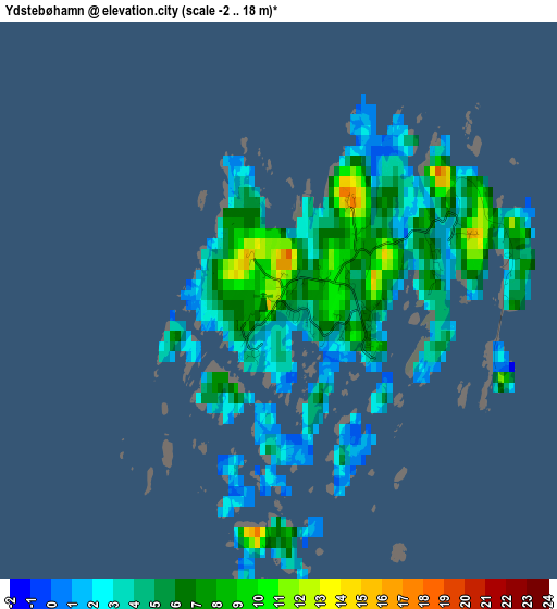 Ydstebøhamn elevation map