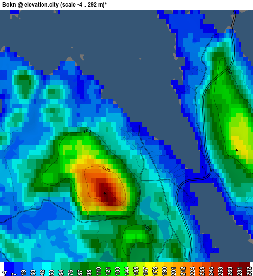 Bokn elevation map