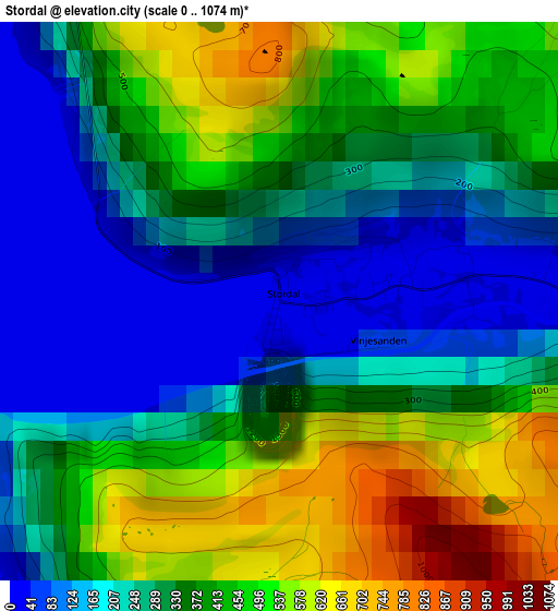 Stordal elevation map