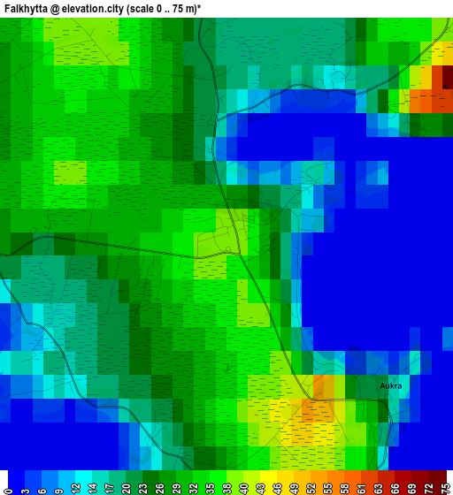 Falkhytta elevation map