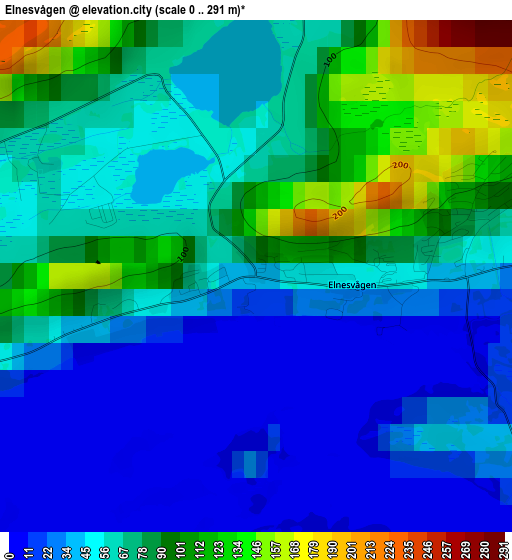 Elnesvågen elevation map