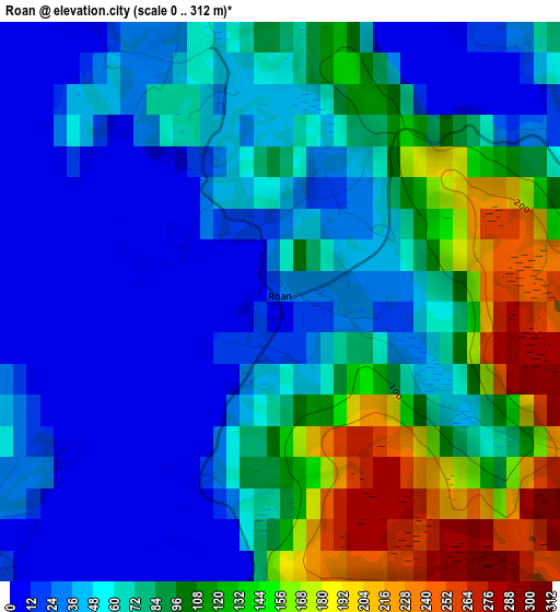 Roan elevation map