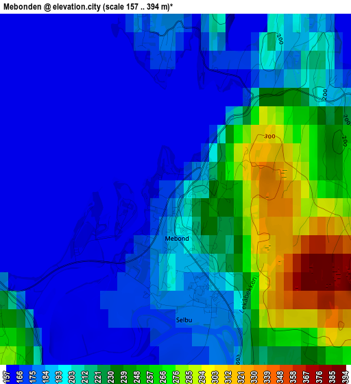 Mebonden elevation map