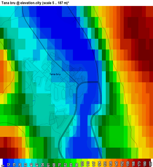 Tana bru elevation map