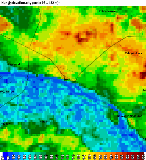 Nur elevation map