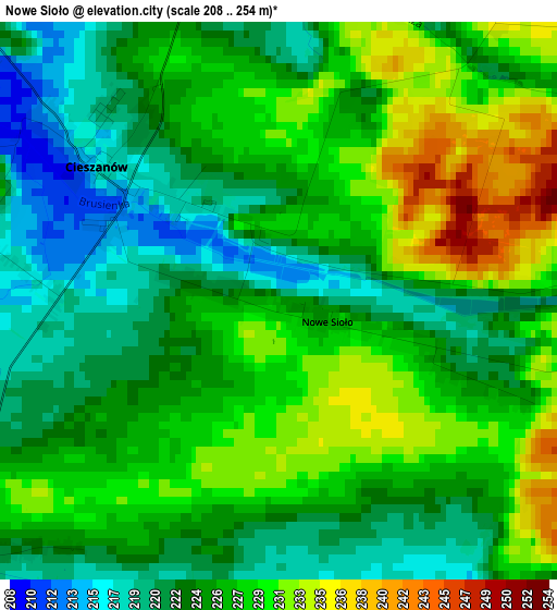 Nowe Sioło elevation map