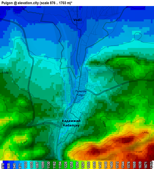 Pulgon elevation map