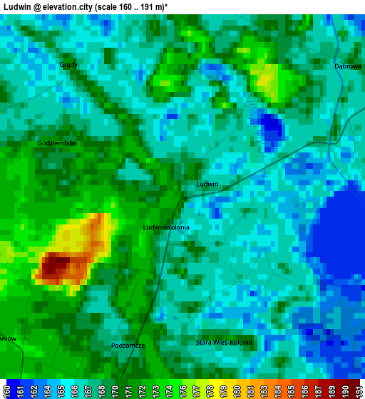 Ludwin elevation map