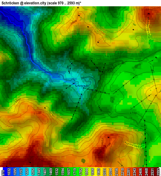 Schröcken elevation map