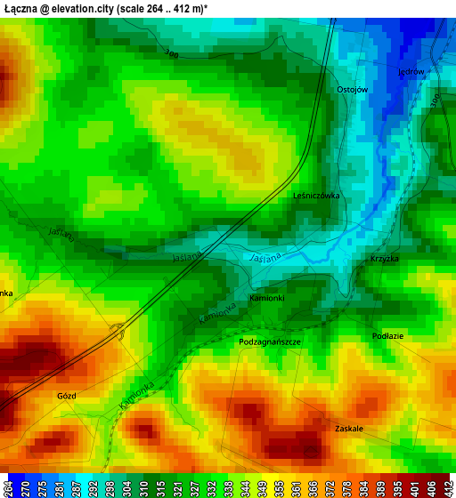 Łączna elevation map