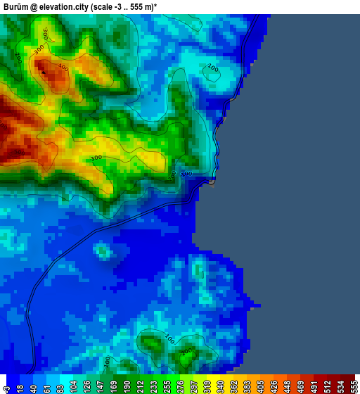 Burūm elevation map