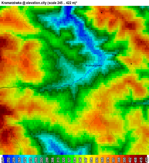 Kramarzówka elevation map