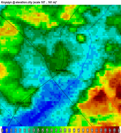 Knyszyn elevation map